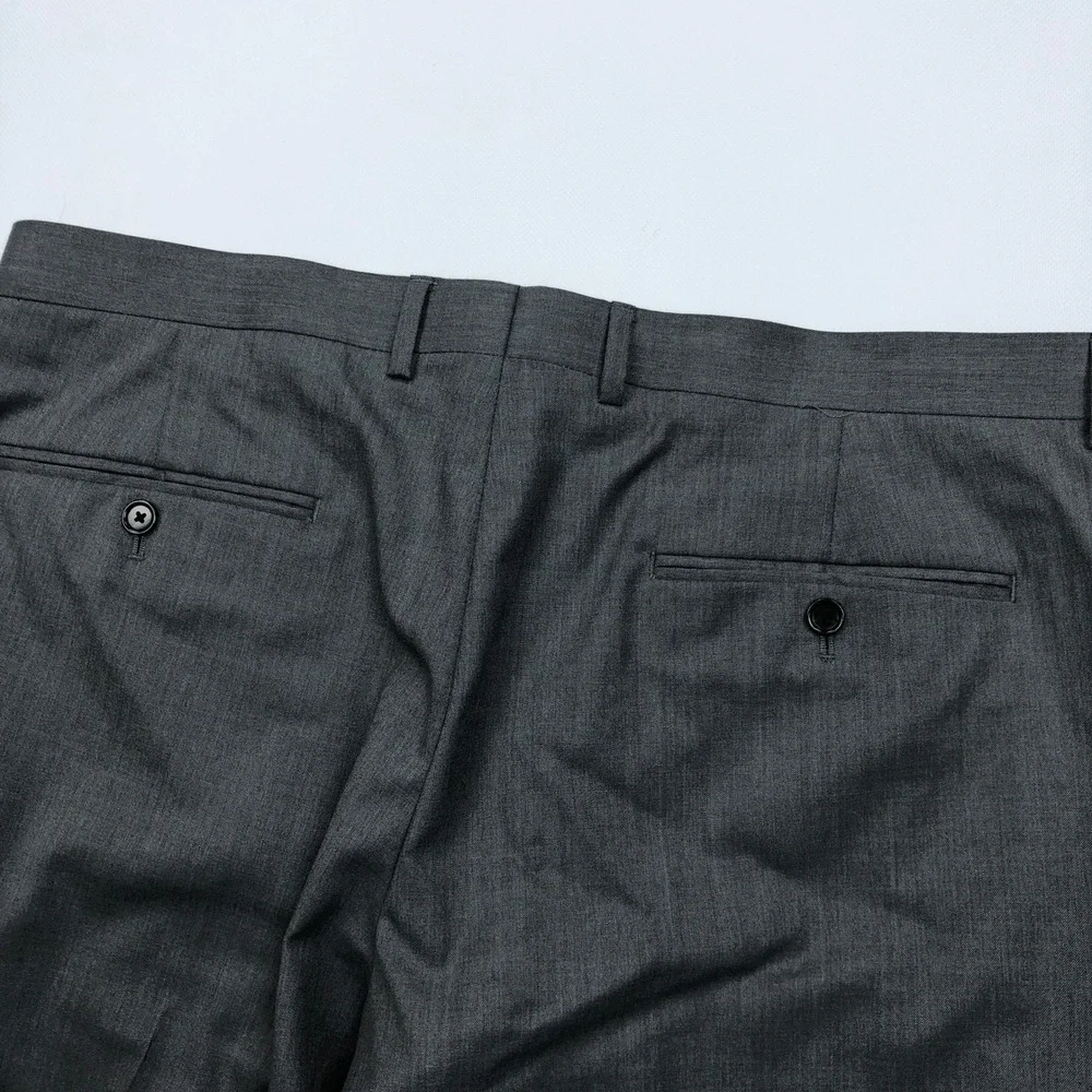 J Crew Ludlow Loro Piana Superfine Wool Dress Pants Mens 36x31 Charcoal Grey